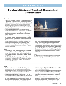 Tomahawk Missile and Tomahawk Command and Control System