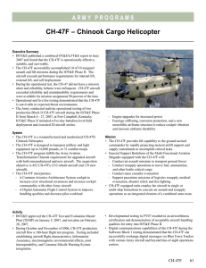 CH-47F – Chinook Cargo Helicopter