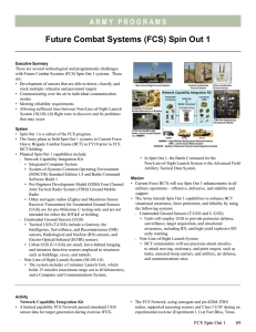 Future Combat Systems (FCS) Spin Out 1