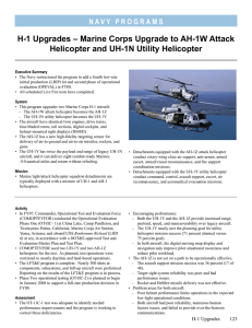 H-1 Upgrades – Marine Corps Upgrade to AH-1W Attack