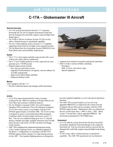 C-17A – Globemaster III Aircraft
