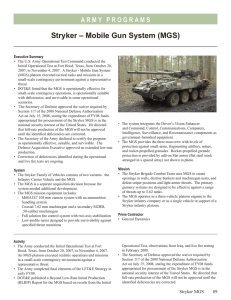 Stryker – Mobile Gun System (MGS)