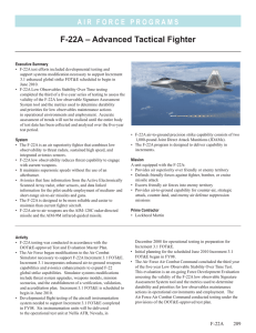 F-22A – Advanced Tactical Fighter