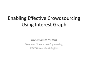 Enabling Effective Crowdsourcing Using Interest Graph Yavuz Selim Yilmaz Computer Science and Engineering,