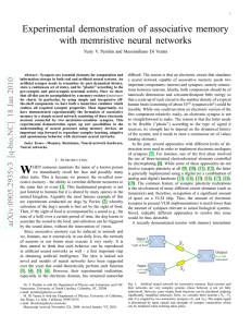 Experimental demonstration of associative memory with memristive neural networks