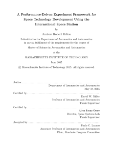A Performance-Driven Experiment Framework for Space Technology Development Using the