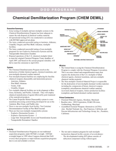 Chemical Demilitarization Program (CHEM DEMIL)