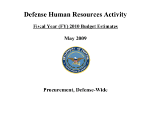 Defense Human Resources Activity  May 2009 Procurement, Defense-Wide