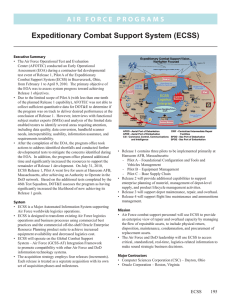 Expeditionary Combat Support System (ECSS)