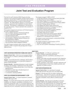Joint Test and Evaluation Program