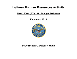 Defense Human Resources Activity  February 2010 Procurement, Defense-Wide