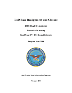 DoD Base Realignment and Closure 2005 BRAC Commission Executive Summary