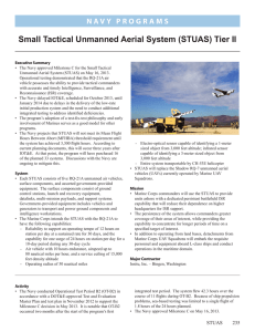 Small Tactical Unmanned Aerial System (STUAS) Tier II
