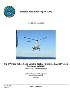 Selected Acquisition Report (SAR) Fire Scout (VTUAV)