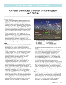 Air Force Distributed Common Ground System (AF DCGS)