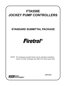 FTA550( JOCKEY PUMP CONTROLLERS STANDARD SUBMITTAL PACKAGE SBP550(