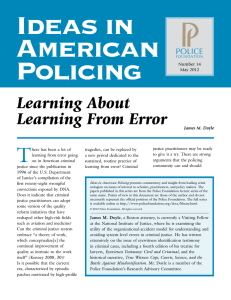 Ideas in American Policing T