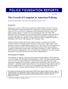 POLICE FOUNDATION REPORTS The Growth of Compstat in American Policing