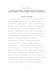 1.19.05 Revised Draft 3.0  Alliance for Social, Political, Ethical and Cultural