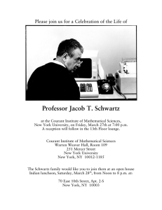 Professor Jacob T. Schwartz
