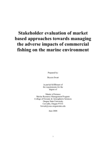 Stakeholder evaluation of market based approaches towards managing