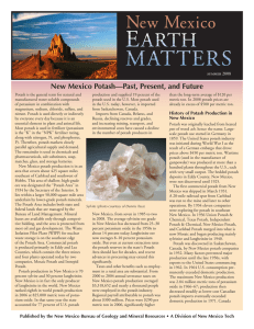 New Mexico Potash—Past, Present, and Future