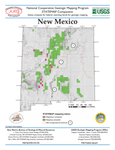 New Mexico National Cooperative Geologic Mapping Program STATEMAP Component: