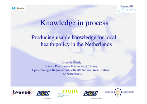 Knowledge in process Producing usable knowledge for local