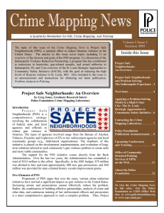 Crime Mapping News Inside this Issue Volume 5 Issue 3 Summer 2003