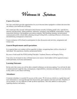 W S ellness II yllabus