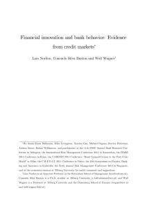 Financial innovation and bank behavior: Evidence from credit markets