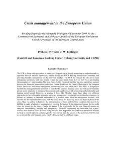 Crisis management in the European Union