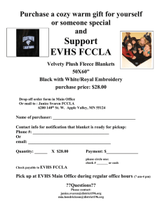 Support EVHS FCCLA Purchase a cozy warm gift for yourself or someone special