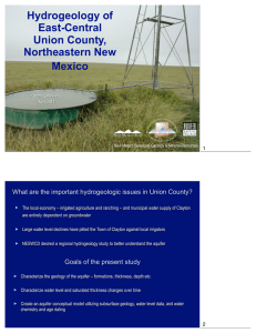 Hydrogeology of East-Central Union County,