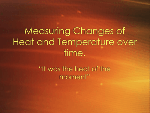 Measuring Changes of Heat and Temperature over time.
