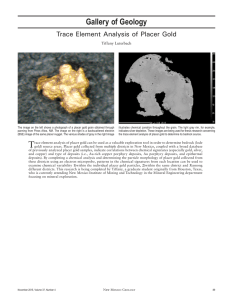 Gallery of Geology Trace Element Analysis of Placer Gold Tiffany Luterbach