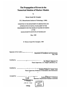 The Propagation of Errors in the Department of Aerotiutics and Astronautics 1989