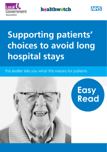 Supporting patients’ choices to avoid long hospital stays Easy