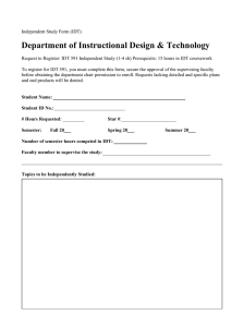 Department of Instructional Design &amp; Technology