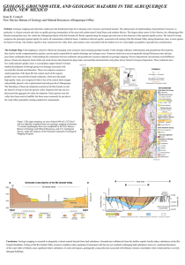 GEOLOGY, GROUNDWATER, AND GEOLOGIC HAZARDS IN THE ALBUQUERQUE BASIN, NEW MEXICO