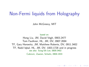 Non-Fermi liquids from Holography