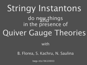 Stringy Instantons Quiver Gauge Theories do new things and
