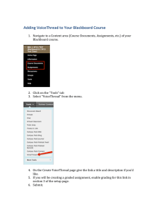 Adding VoiceThread to Your Blackboard Course