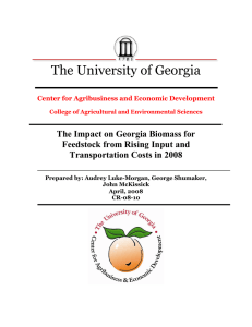 The University of Georgia The Impact on Georgia Biomass for