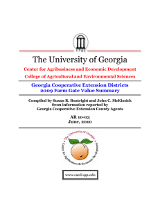 The University of Georgia Georgia Cooperative Extension Districts