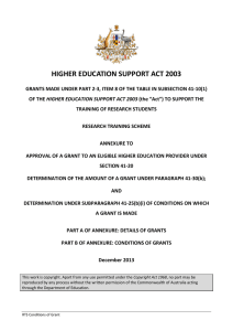 HIGHER EDUCATION SUPPORT ACT 2003