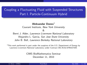 Coupling a Fluctuating Fluid with Suspended Structures Part I. Particle-Continuum Hybrid