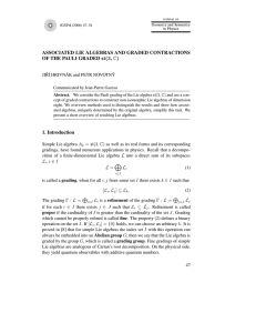 ASSOCIATED LIE ALGEBRAS AND GRADED CONTRACTIONS OF THE PAULI GRADED C )