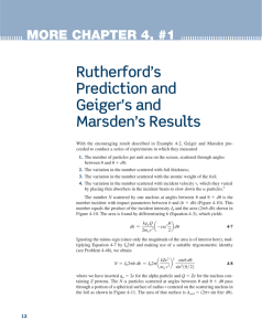 Rutherford’s Prediction and Geiger’s and Marsden’s Results