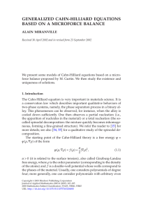 GENERALIZED CAHN-HILLIARD EQUATIONS BASED ON A MICROFORCE BALANCE ALAIN MIRANVILLE
